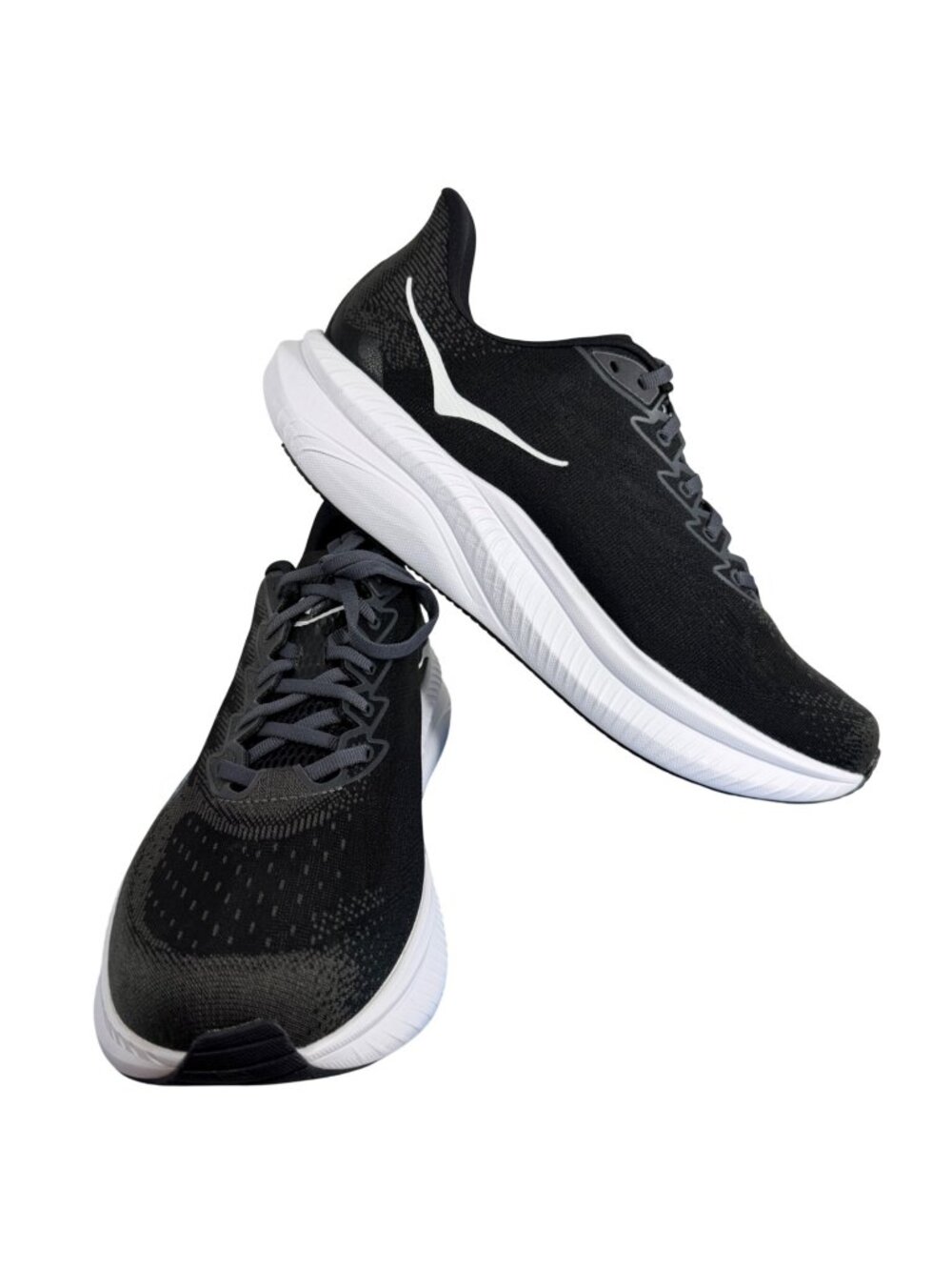 NIB HOKA One One Mach 6 Running Shoes Black/White Colorway 1147790 Mens 12D